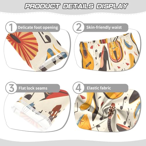 Bolaz Toddler Girls Leggings Printed Yoga Pants Leggings Music Guitar for Kids3