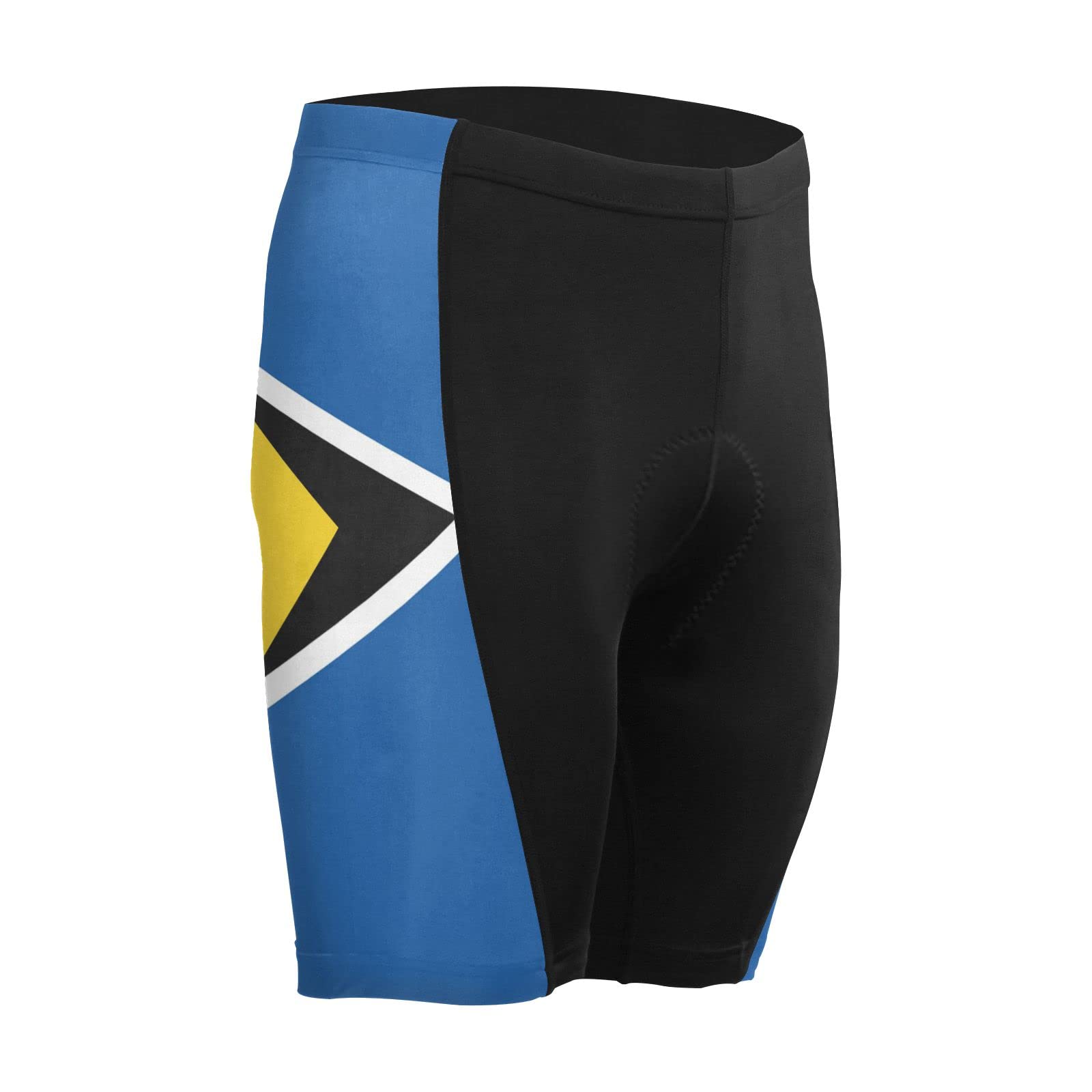Saint Lucia Flag Men's Bike Shorts Padded Cycling Bicycle Biking Shorts Tight Multicolor