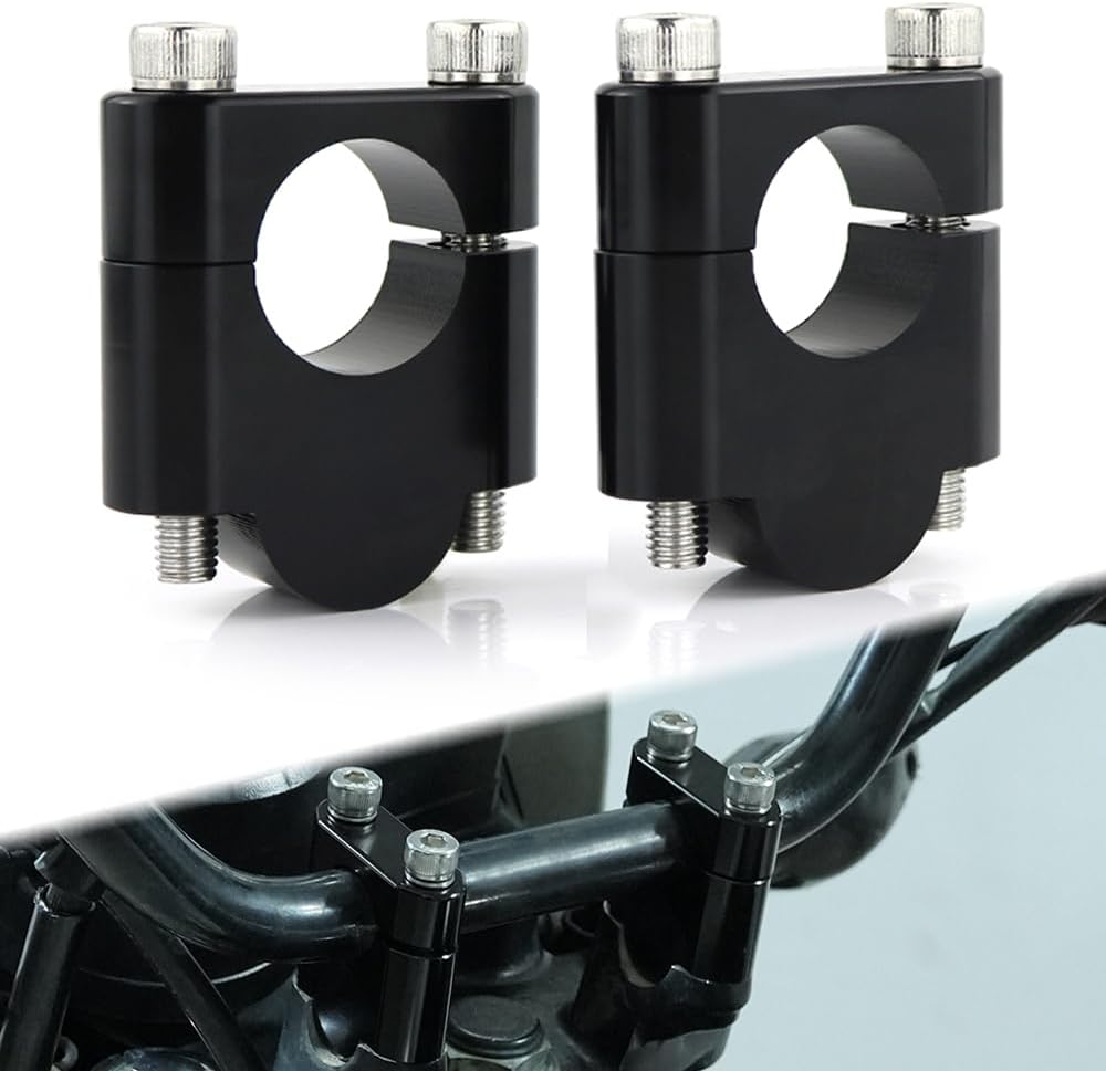 Xitomer 1 1/8" 28.6mm Motorcycle ADV Dirt Bike Handlebar Risers With Clamps, Fit for S1000R/ F800R/ CTX/Speed Triple (black,30mm(1 3/16''))