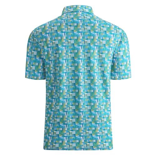 Image of Damipow Premium Golf Shirts for Men Dry Fit Performance Polo Short Sleeve Collared Shirt