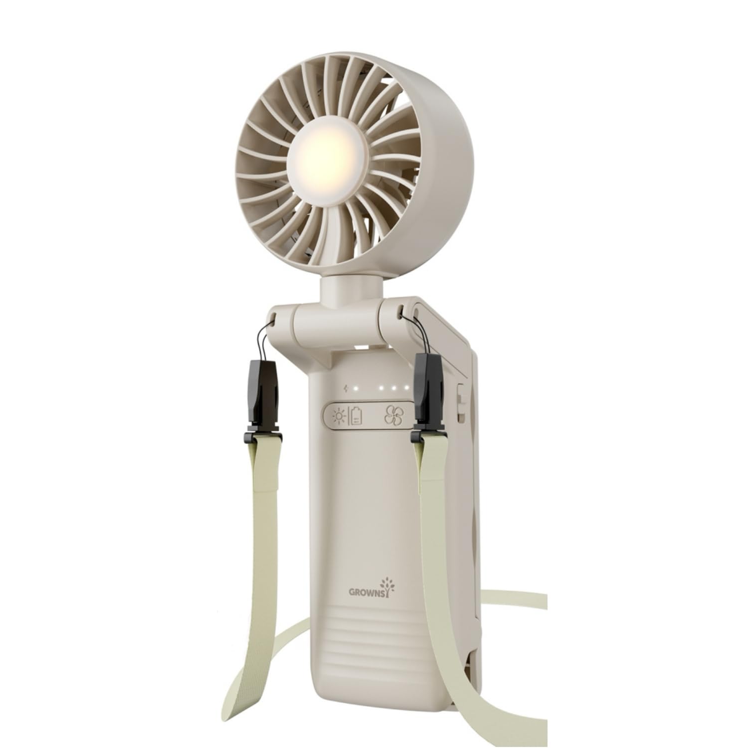 GROWNSY Ventilateur portable pour poussette | Ventilateur pliable à clipser pour bébé (flocons d'avoine)