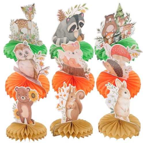 KOMBIUDA 9 Piezas adornos de panal glicina juguete botín calcomanías favores eucalipto vides decoraciones de cumpleaños del bosque centros de mesa para shower cartulina blanca de 350g