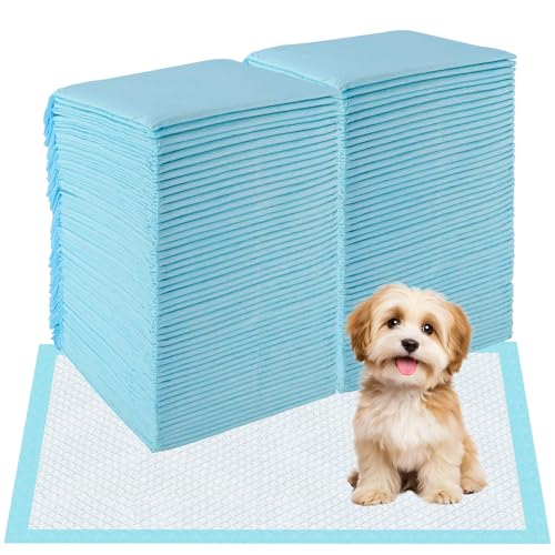Zosenyer 100 Piezas Empapadores Perros y Cachorros, 33 × 45 cm Alfombrillas Higiénicas para Entrenamiento de Mascotas, Empapadores cama Bebe Está Diseñada en 6 Capas, lo que Puede Absorber Rápidamente