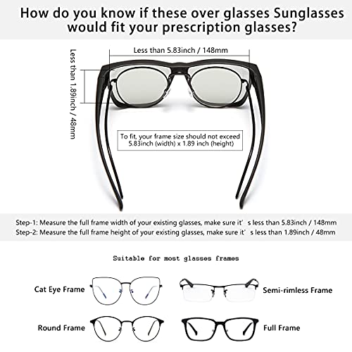 Long Keeper Wrap Around Polarized Sunglasses - Women Men Oversized Lightweight Wear Over Prescription Glasses4