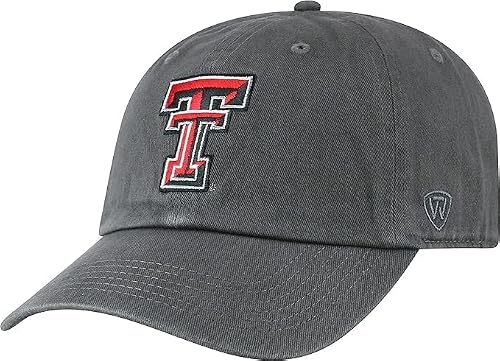 Texas Tch Collegiate Adjustable Hats (US, Alpha, One Size, Texas Tch Charcoal)