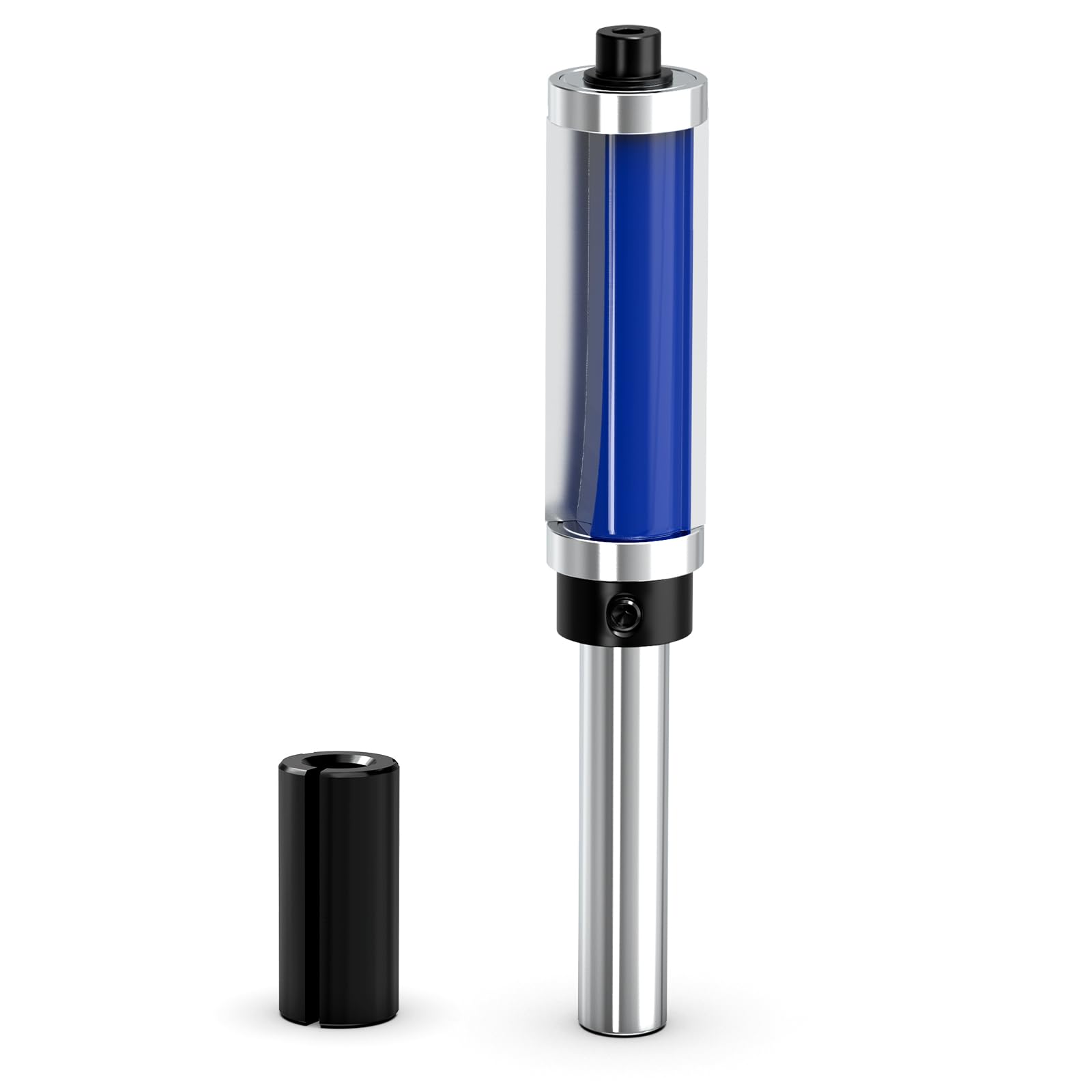 MEANLIN 1-1/2 Inch Flush Trim Top and Bottom Bearing Router Bit 1/4-Inch Shank Professional Grade for Woodworking