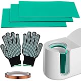 ZOCONE Sublimation Tumblers Wrap Set for Cricut Mug Press Accessories, 3 Thickness Silicone Mug Tumbler Wrap Sublimation Blanks Products for Heat Press Sublimation Machine, 9.8 x 4.7 Inch (Green)