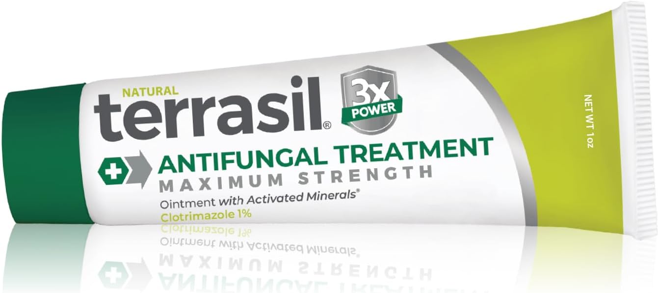terrasil Clotrimazole Antifungal Cream, Relief for Fungal Yeast Infections, J...