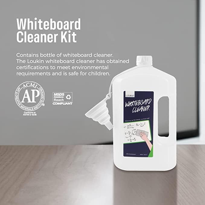loukin Non-Toxic Whiteboard Cleaner, 3.78L Dry-Erase Board Cleaner Ready-To-Use Refill - Image 2