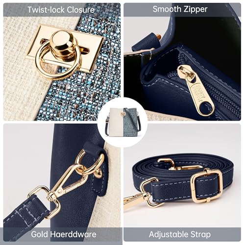 Bolso bandolera KALIDI de cuero vegano para mujer miniatura 6