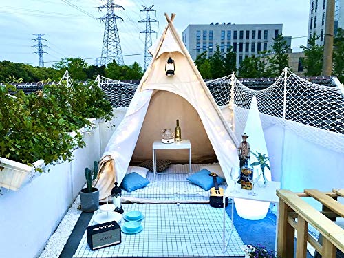 Outdoor 2M Canvas Camping Piramide Tipi Tent Volwassen Indiase Tipi Tenten voor 1-2 personen - Afbeelding 6