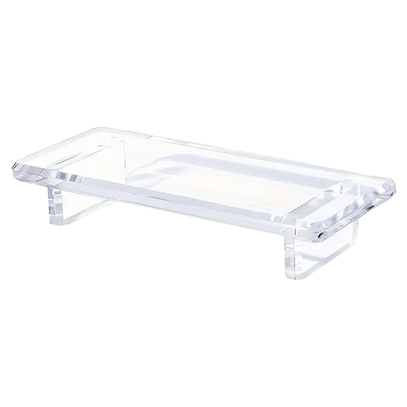 Organizador de encimera de baño de acrílico transparente con bandejas antideslizantes modernas