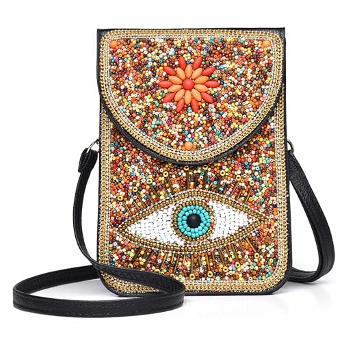 Image of Small Crossbody Bags for Women Designer Cell Phone Bag Boho Shoulder Wallet Purse