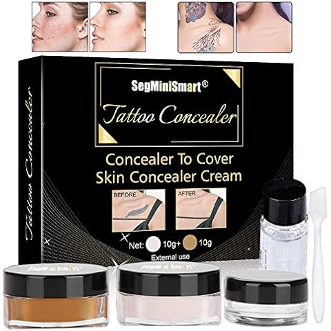 Tattoo Concealer,Scar Concealer,Makeup Concealer,Scar/Birthmarks/Vitiligo, Waterproof Concealer, Professional Waterproof Tattoos Cover Up Makeup Concealer Set Cover