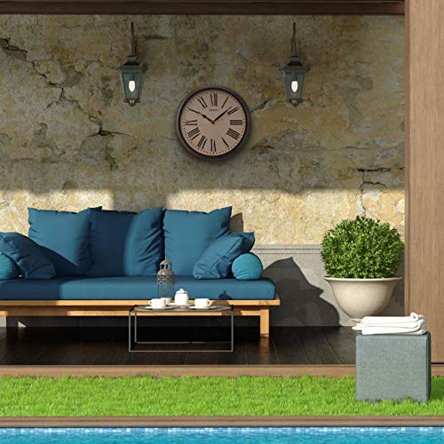 Seiko Qxa771Jlh 16" Splash Resistant Outdoor Wall Clock, Ivory #TOP3