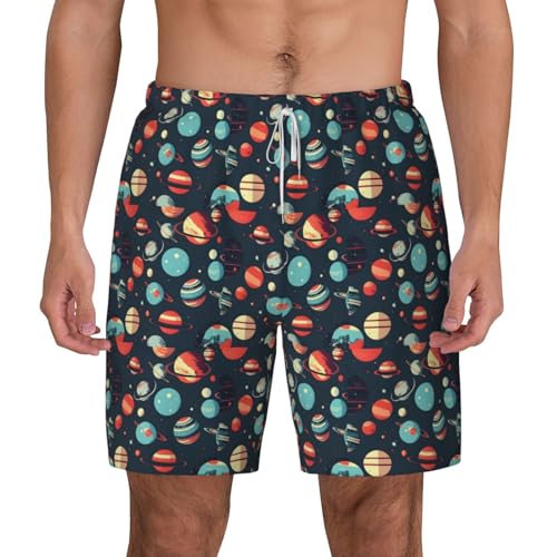 Traje de baño para hombre transpirable y ligero con estampado de planetas