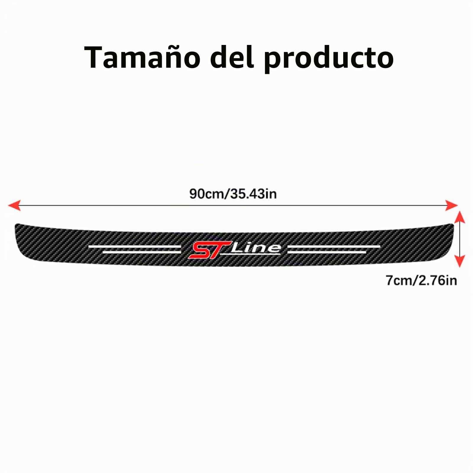 Protector Umbral de Maletero de Fibra de Carbono para Fo-rd Kuga 3 MK3 ST-Line 2020-2024 2025, Autoadhesivo y Duradero Protección de Parachoques Antiarañazos para La Tapa del Maletero