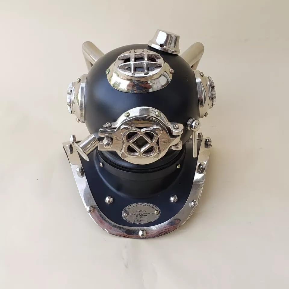 Generic Mini diving helmet 8"" Divers Marine Vintage Replica Scuba Helmet Black Show Case nautical gift item, Retro Cop