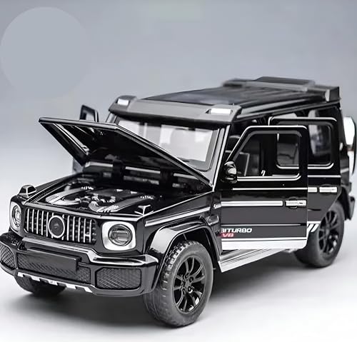 Image of 1:32 Scale Model Car - Exclusive Alloy Metal Pullback Toy with Openable Doors, Lights, and Music for Kids (G Wagon)