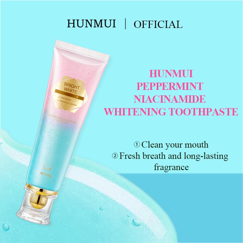 Niacinamide Whitening Toothpaste, Niacinamide Zahnpasta, Niacinamid Whitening Zahnpasta, Zahnpasta Weisse Zähne für Tiefenreinigung, Natürliche aufhellende Zahnpasta mit Niacinamid, Frischer Atem – Bild 4
