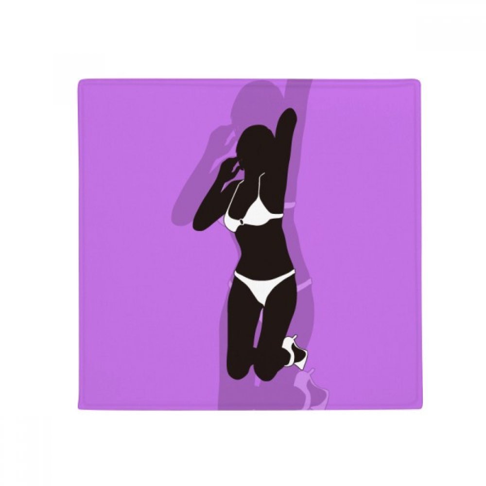 Tapis de sol pour animal domestique Violet Baiser Femme cuisine maison antidérapant carré