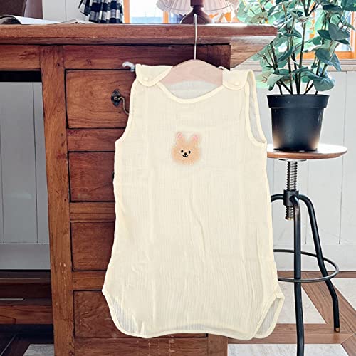 SALUTUYA Saco de dormir infantil, colete sem mangas para dormir de bebê, fresco, confortável, adequa