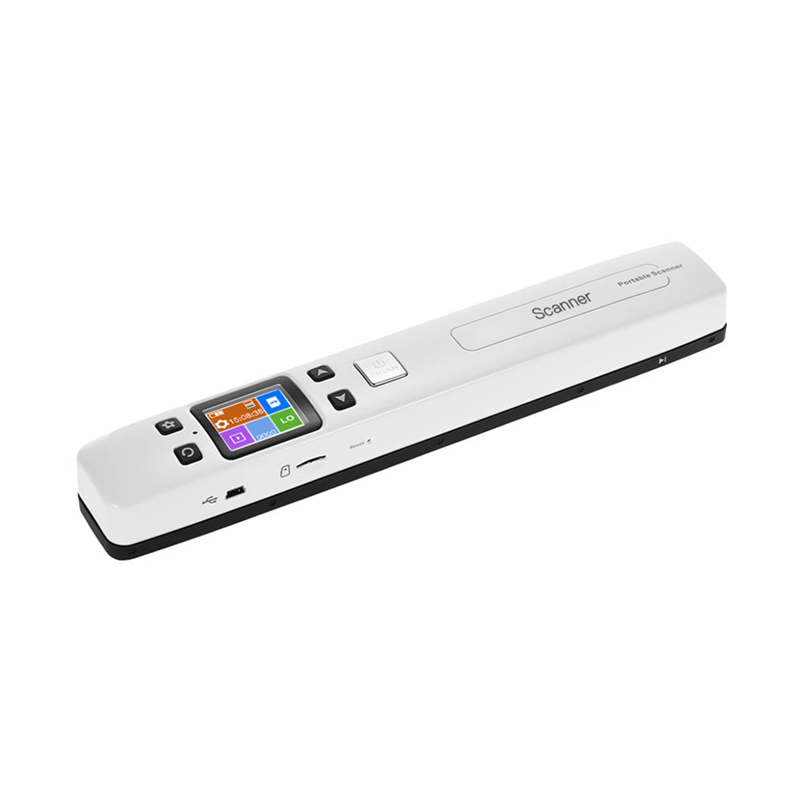 Scanner portatile a bacchetta con display LCD a scansione ad alta velocità da 1050 DPI Formato PDF JPEG per documenti, libri, ricevute, uso aziendale in ufficio
