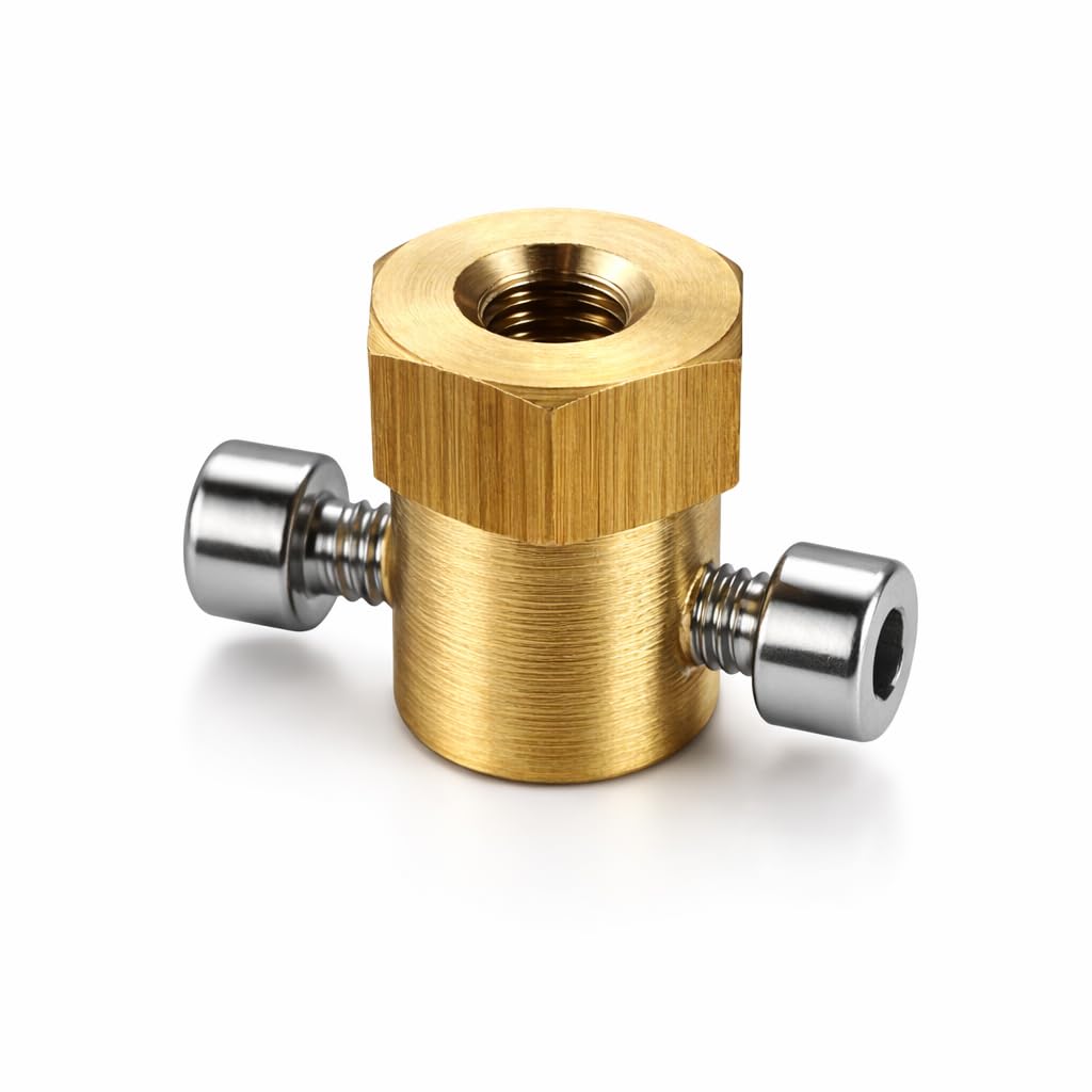 (Pack of 4pcs) Brass Hex Shaft Coupling Nut Connector for Robot Smart Motor Car Wheel, 5mm Inner Diameter, 18mm Length, 12mm Width, M4 Thread,-picture-26