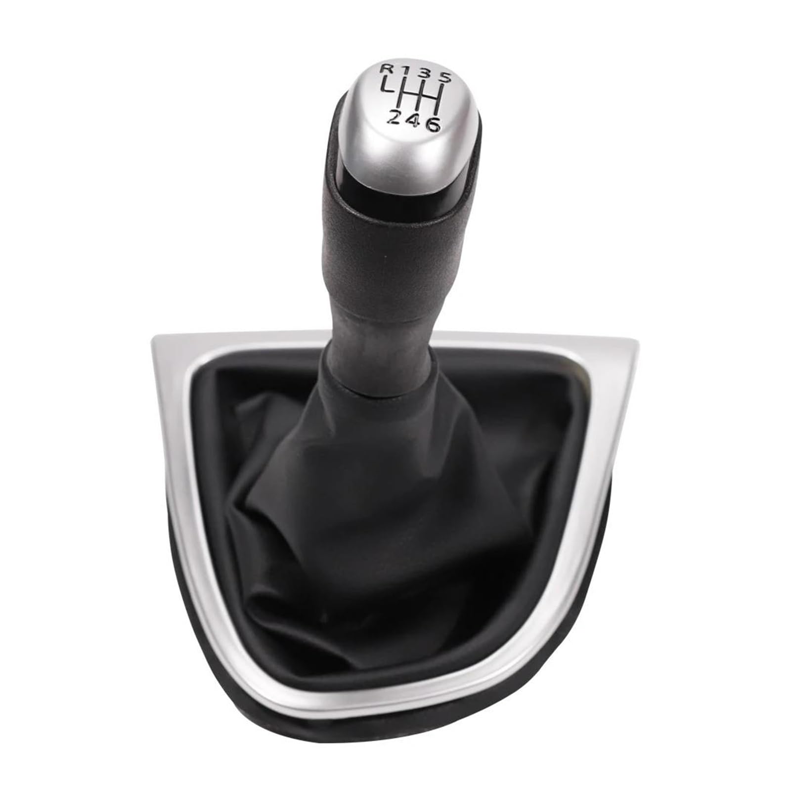 Mocalux Matter Silver Gear Stick Shift Lever Knob For Renault For Clio Mk4 Iv 2012-2019 Gear Shift Knob Manual Stick Lever Handball Modification Parts(,For 6 Speed)