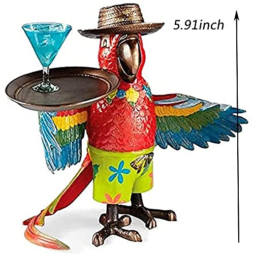 Nachen Drink Serving Parrot Butler - Parrot Tray Side Table - Parrot Butler Statue Outdoor Beach Accessories And Parrot Statue Patio Tables Garden Decor #TOP5