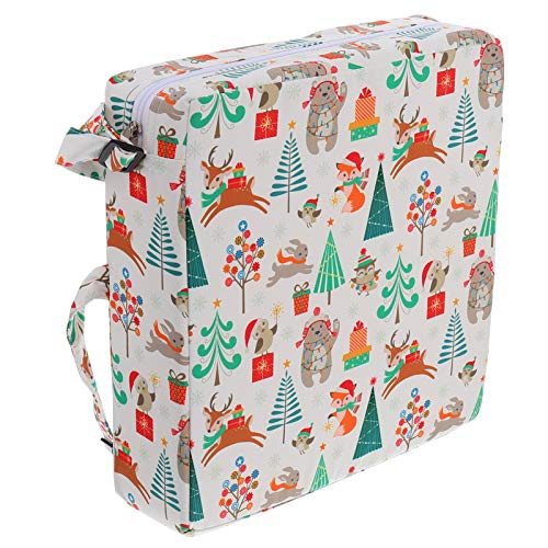 Toddmomy Silla Alta Portátil Asiento Elevador Cojín de Viaje Comedor Cojín de Asiento para Niños Pequeños Bebé Infantil Lavable Silla Gruesa Asiento Cojín Estilo Árbol de Navidad
