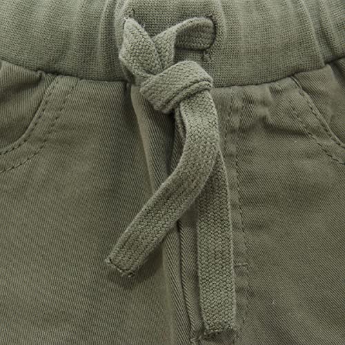 Pantalone Bimbo Il Gufo en verde de algodón premium para niños 3