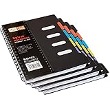 Cantidad: un total de 2/4 paquetes de cuadernos de espiral, el número de hojas: 105 hojas y 210 páginas, 4 páginas de índice de color, material de cubierta: PP de plástico, impermeable y a prueba de humedad. Papel doble adhesivo de alta calidad, diseño de 9 mm. Formato de línea horizontal, con signo de diario en la parte superior, fácil de recordar