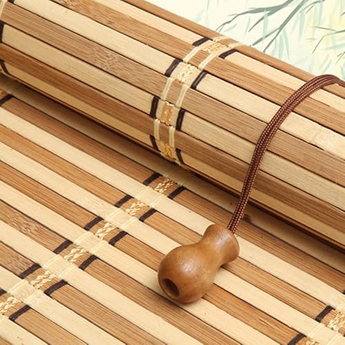 Store Enrouleur Bambou Interieur, Store Occultant Fenetre, Rideau en Bambou Exterieur Naturel, Store à Rouleau Protection Solaire