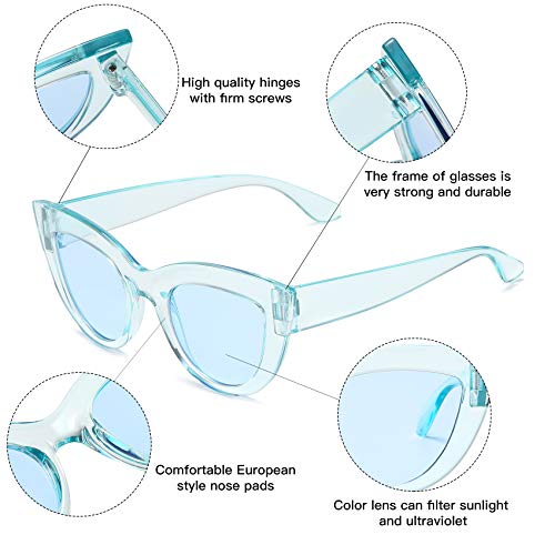 Image of Retro Vintage Narrow Cat Eye Sunglasses for Women Clout Goggles Plastic Frame