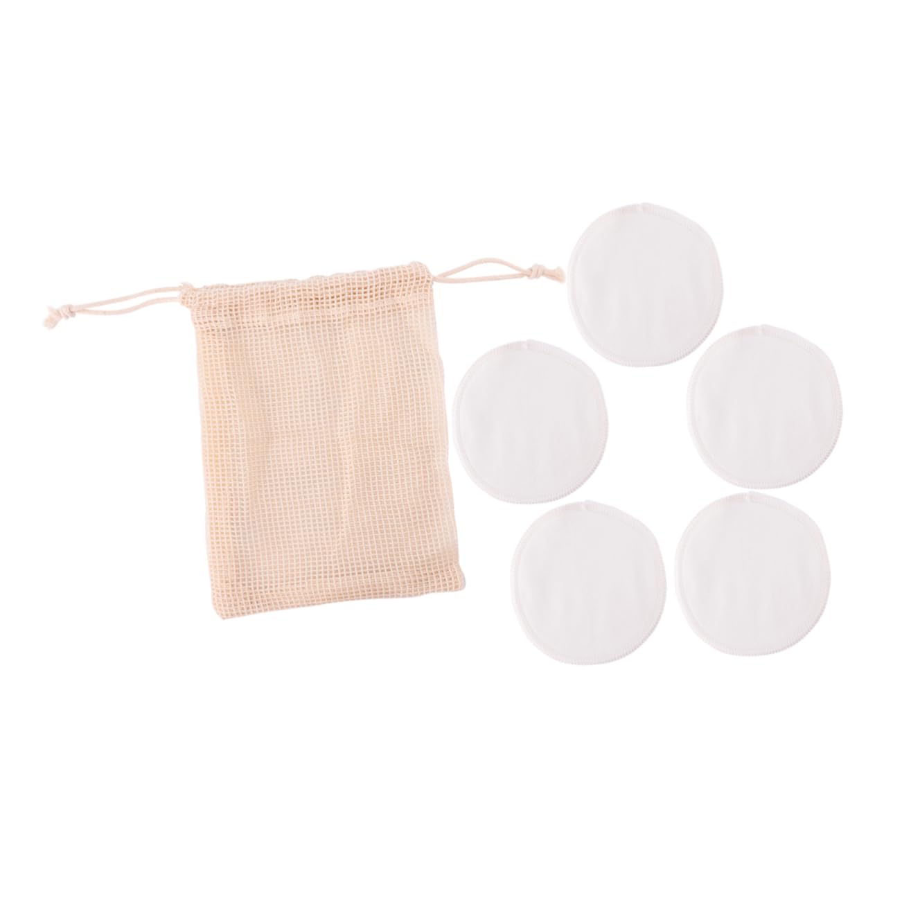 SOESFOUFU Facial Makeup Remover Pads 6pcs Reusable Bamboo Fiber Pads Gentle Comfortable for Daily Skincare Carry Bag