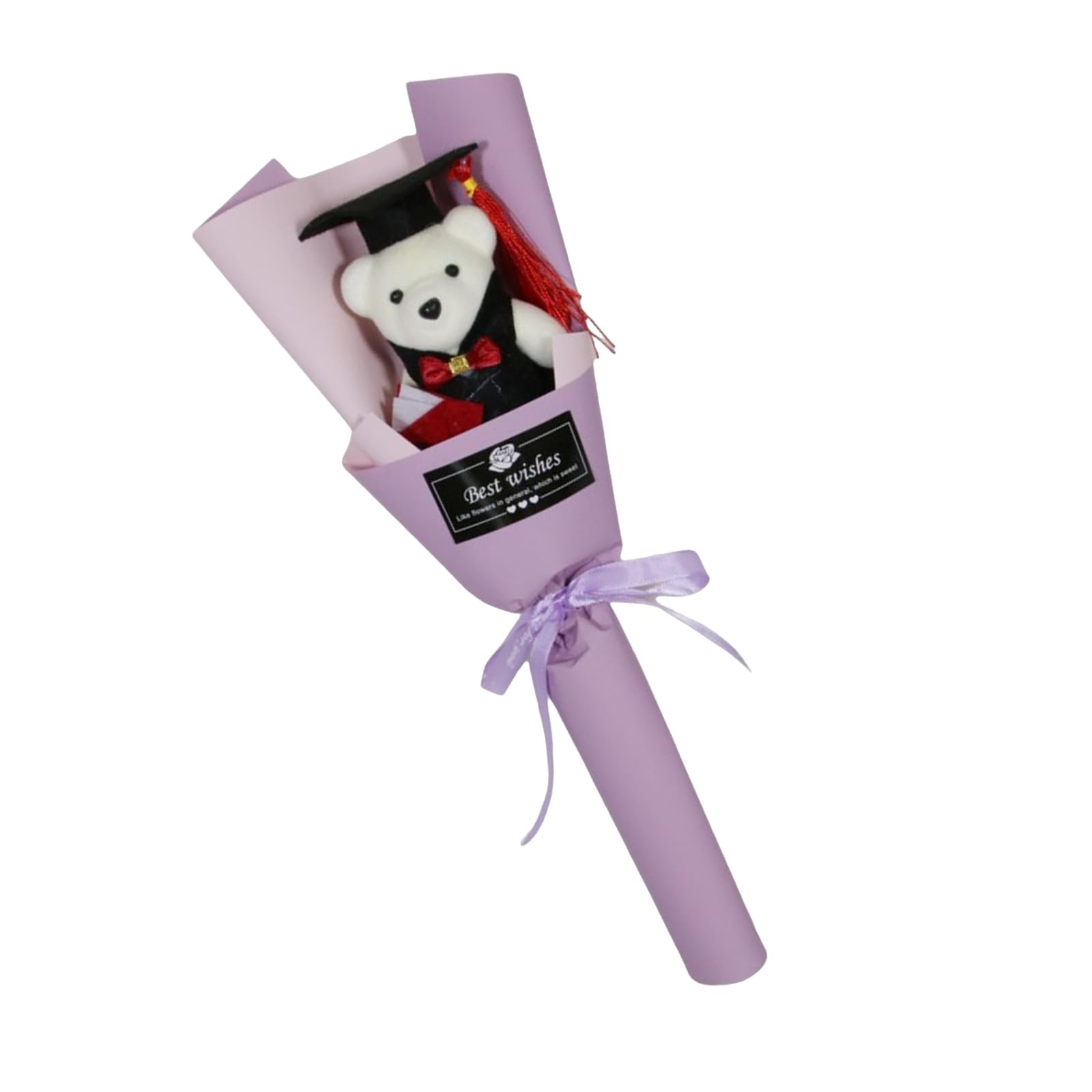 Hsyzygian Artificial Bouquets Bear Bouquets for Graduates Graduation with Toy Doctor Bear for Graduation Ceremonies Doctor