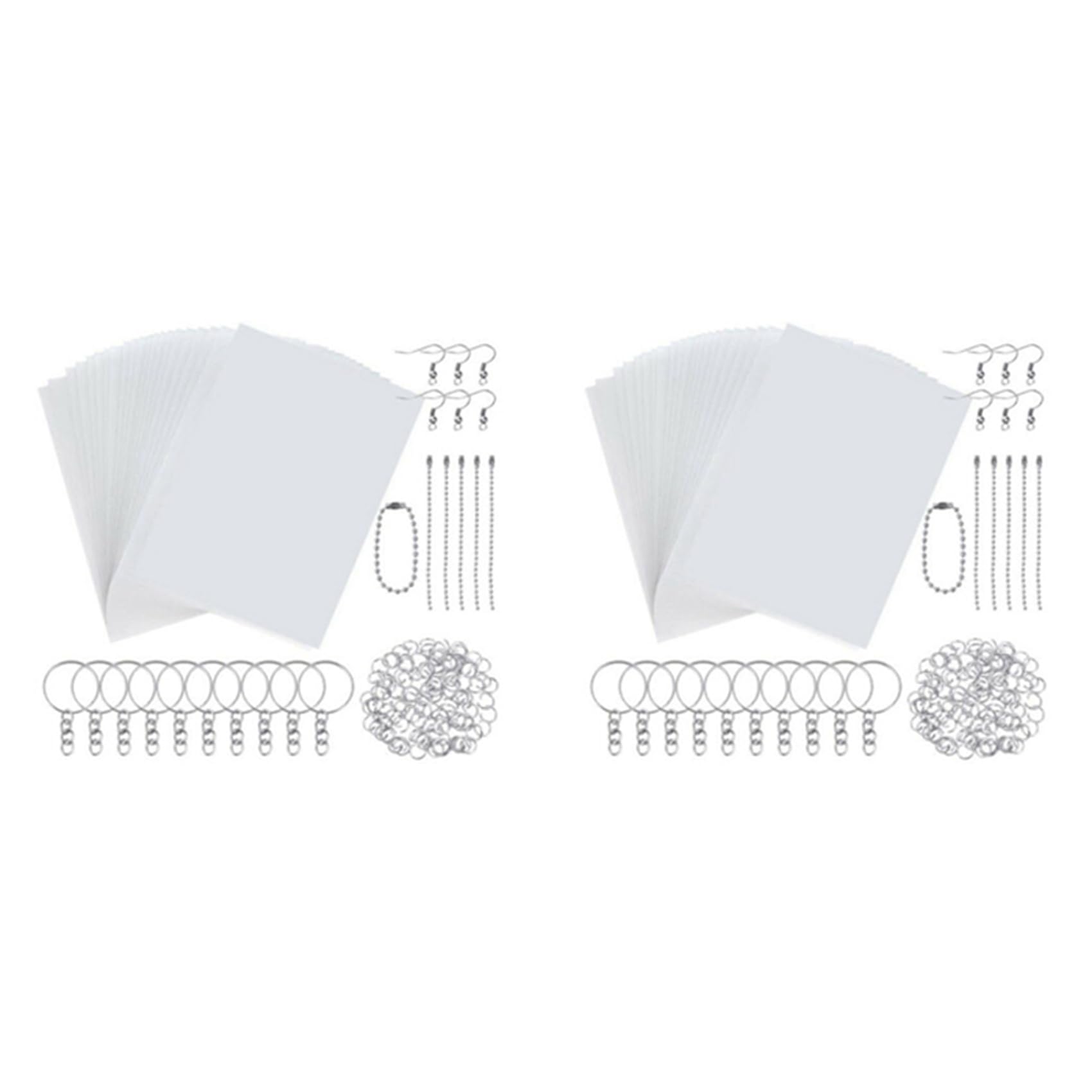 Hndhbfgrt 2X Shrinky Art Paper Heat Shrink Sheet Plastic Kit Hole Punch Keychains Pencils DIY Drawing