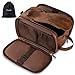 Elviros Borsa da Toilette grande da Viaggio per Uomo Beauty case Borsa in pelle resistente all'acqua Organizer per Articoli da Toeletta con Borsa Asciutta Bagnata Gratuita, 28 x 15 x 16 cm