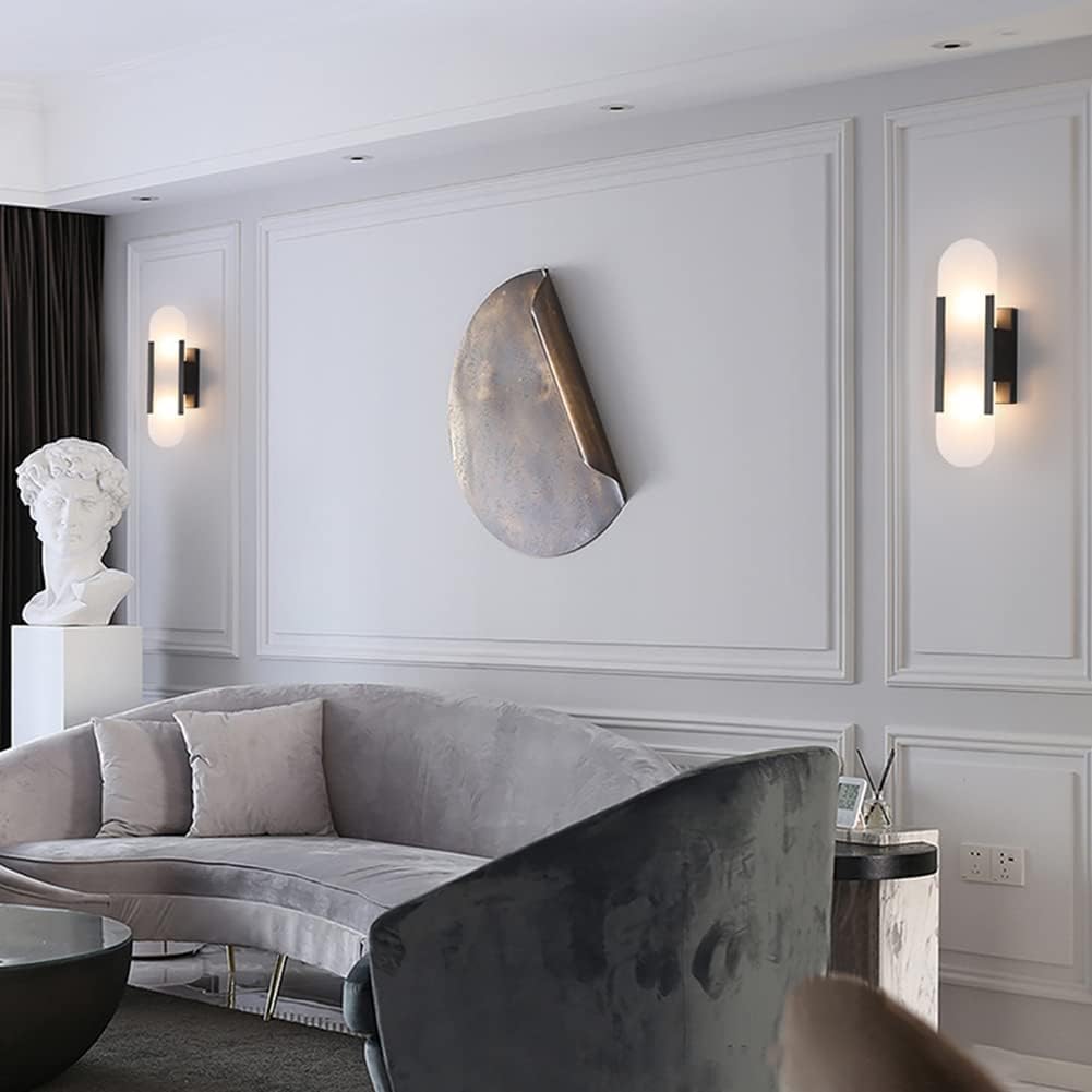 Naturalny alabastrowy lampa ścienna łazienka toaletka złoty marmurowy kinkiety ścienne wewnątrz biały kamień szkło nowoczesne lampy ścienne do sypialni salonu lampa naścienna