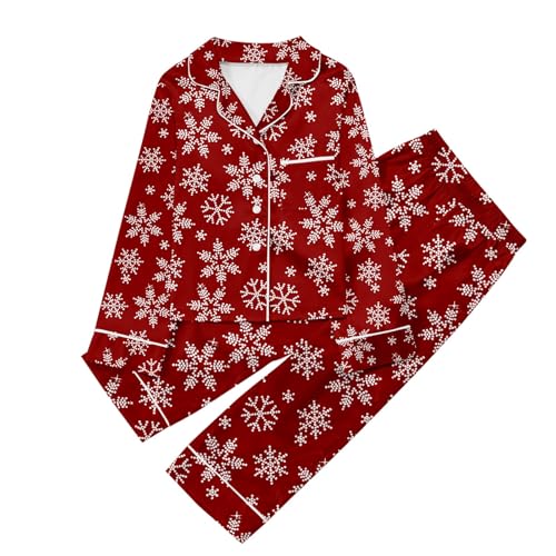 Weihnachts Pyjama - Kinder Seide Schlafanzüge, Mädchen Satin Pyjama...