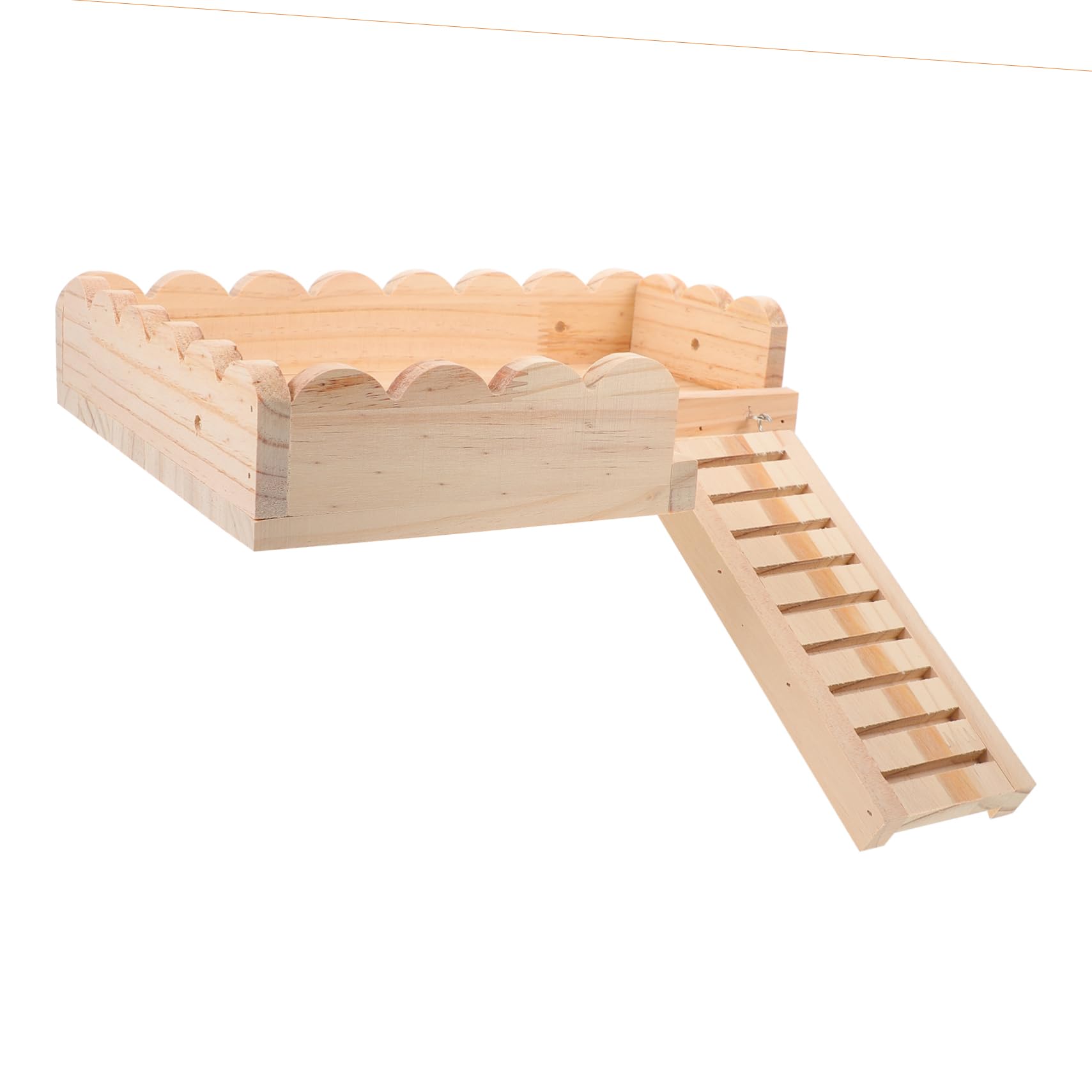 Toyvian Hamster Holzplattform aus Massivholz als Käfig Zubehör