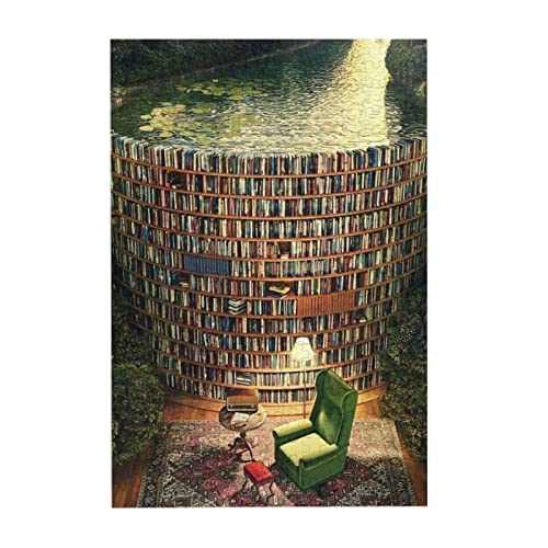 本棚ダム 300ピース ジグソーパズル 大人向け難しい 破片なし カチっとハマる 誕生日 おしゃれ インテリア ギフトハウス (38×26cm)