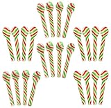 Gift Boutique 24 Pack Christmas Candy Cane Spoons β Peppermint Edible Stir Sticks Red Green White Stripes for Hot Cocoa, Kids Treats & Stocking Stuffers