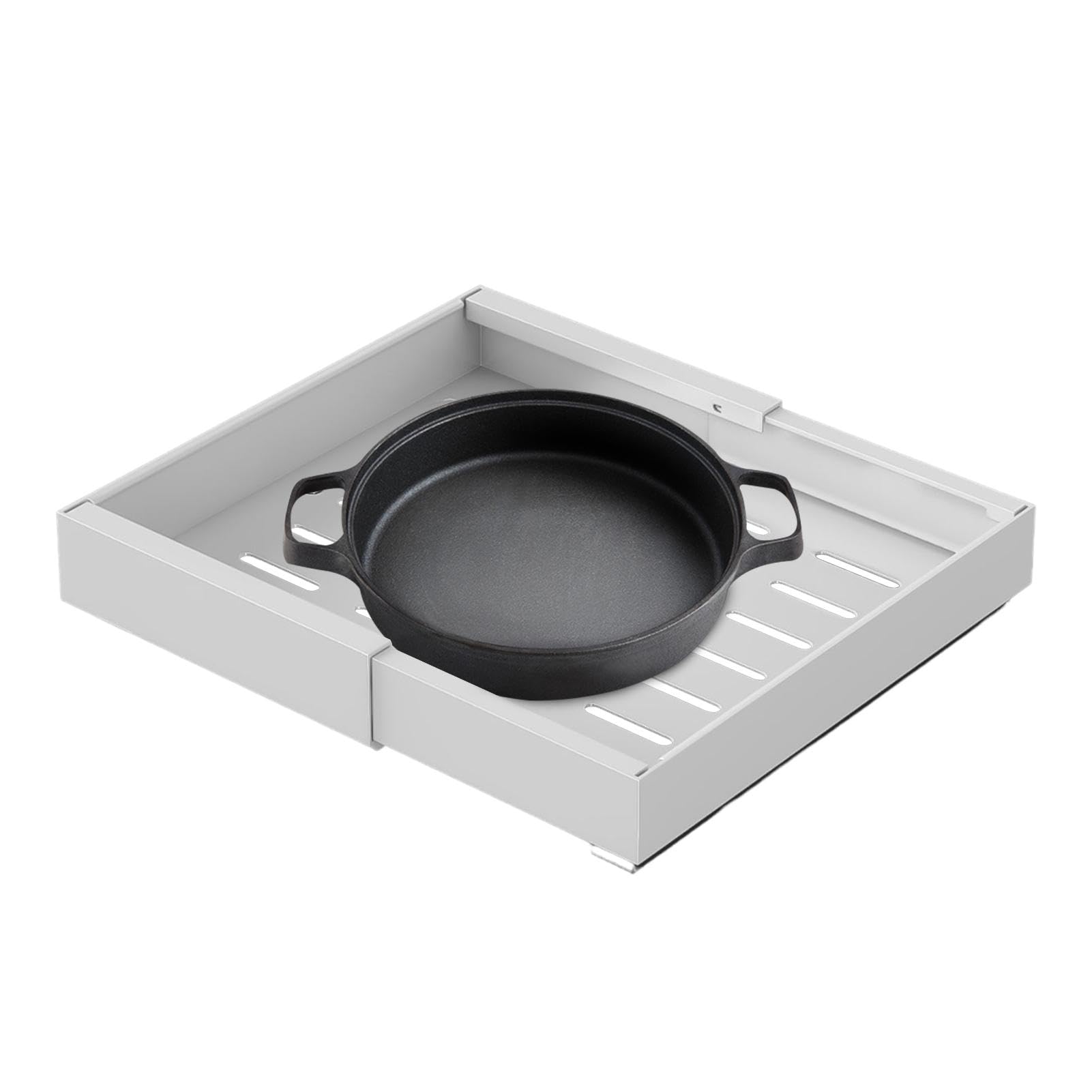 Cajones Extraíbles De Cocina,Organizador De Gabinete De Baño | Cajón De Rejilla De Metal Expandible Sin Taladro - Almacenamiento En Estante De Gabinete De Acero Al Carbono Sin Perforaciones, Organizad