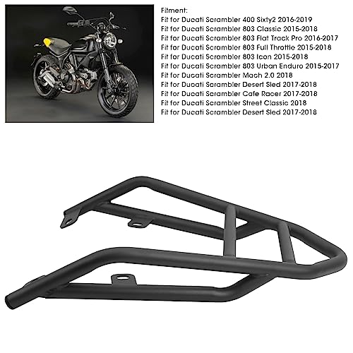 CHICIRIS Rear Fender Luggage Rack Durable Steel Pipe Bracket Fit for Ducati Scrambler 400 SIXTY2,Fit for Ducati Scrambler 803 Classic, Motorcycle Accessory