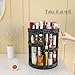 Famitree 360 Rotating Makeup Organizer, DIY Adjustable Makeup Carousel Spinning Holder Storage Rack, Large Capacity Vanity Organizer Skincare Organizers (Black)
