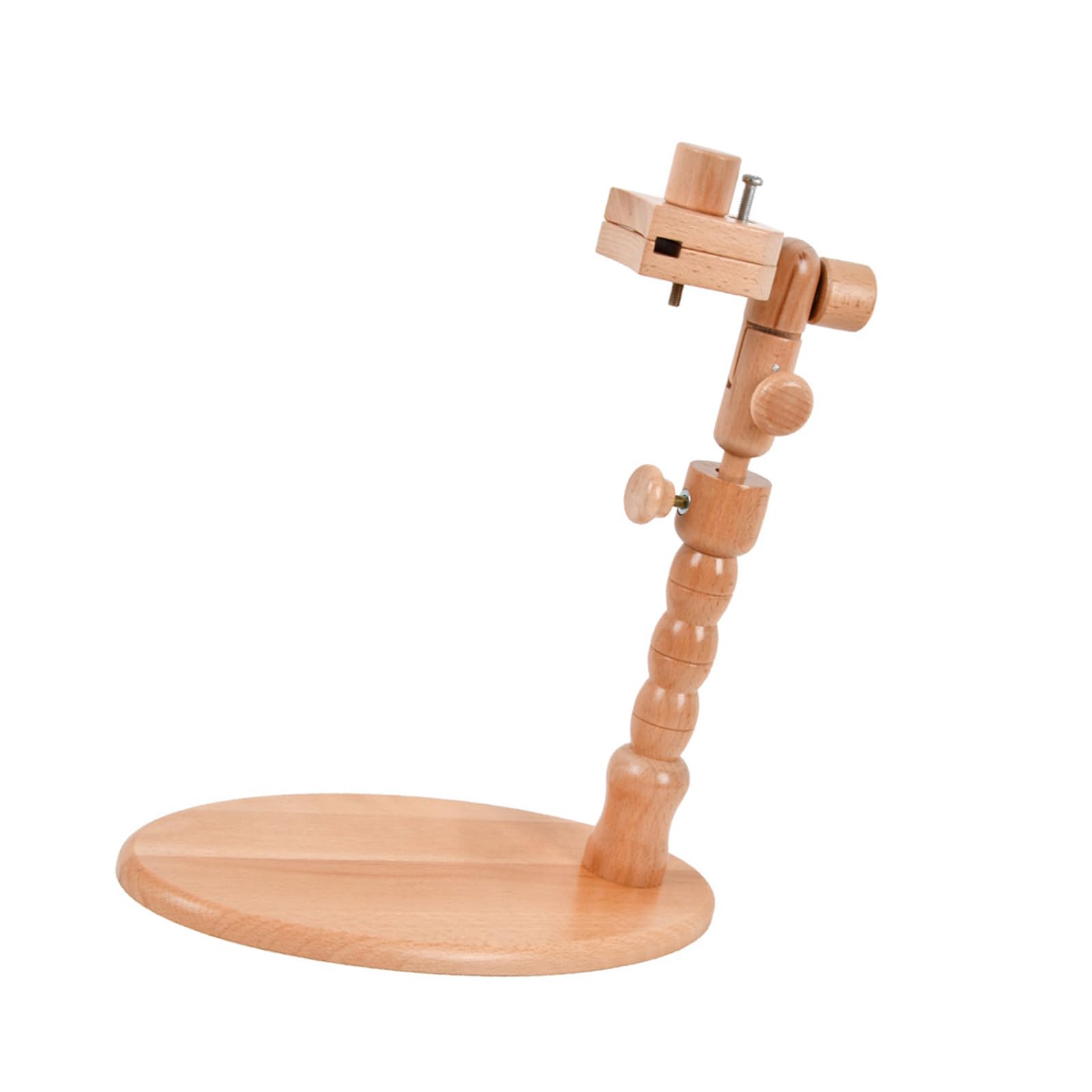 Kalttoy Embroidery Hoop Holder Wood Embroidery Frame Stand Adjustable Rotated Holder for Stitching Craft Adjustable Hoop Stand