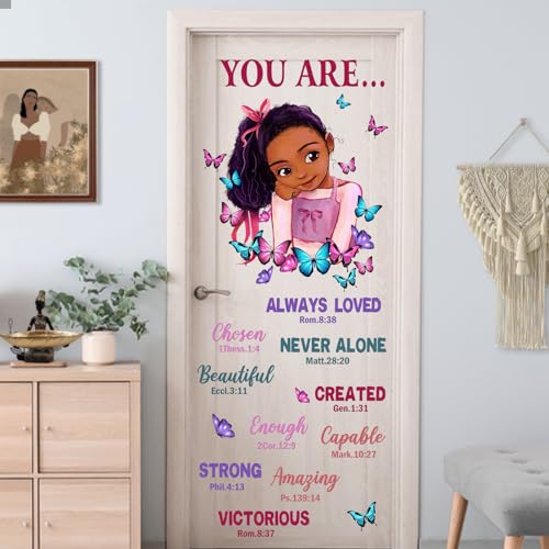 Vinilo Decorativo Yovkky Black Girl Mariposa Religiosa miniatura 5