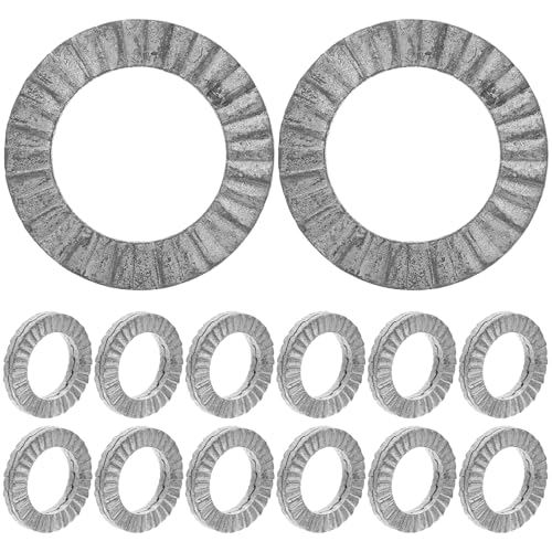 HIAKDOFT 20Pcs Manganese Steel Double Wedge Locking Washers Heavy-Duty Anti-Vibration Secure Fasteners for Screws Bolts Industrial Construction Use Silver
